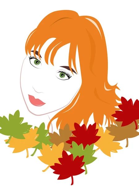 Schönes Mädchen Herbst — Stockfoto