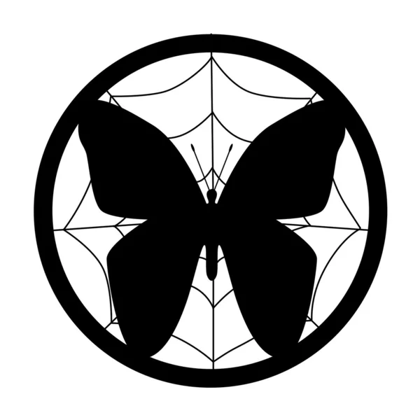 Бабочка в паутине — стоковое фото