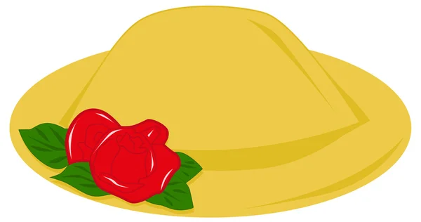 Sombrero femenino — Vector de stock