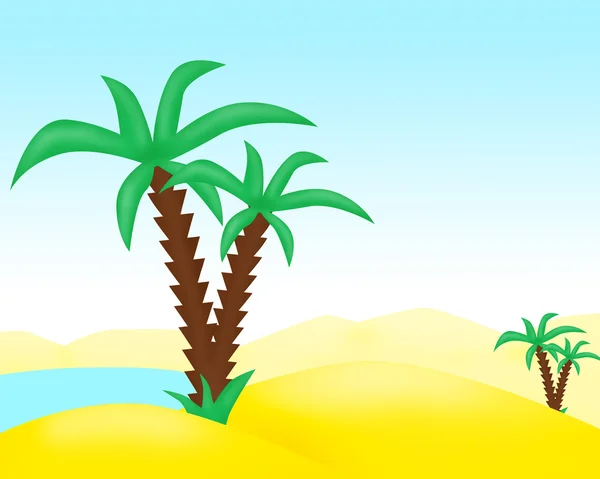 Palmen in der Wüste — Stockfoto