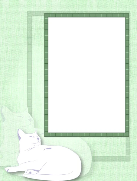 Frame with cat — Stock Photo, Image