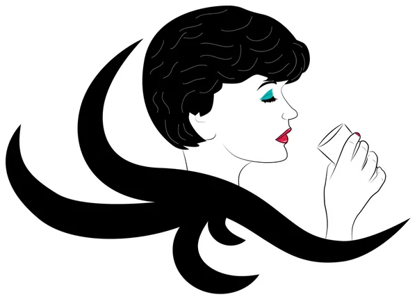 Retrato de una mujer — Vector de stock