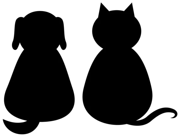 Chat et chien — Image vectorielle