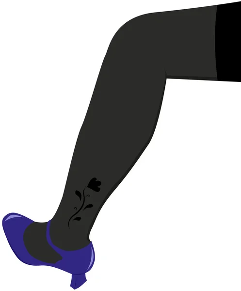 Pierna femenina — Vector de stock