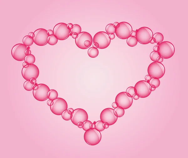 Coeur de bulles — Image vectorielle