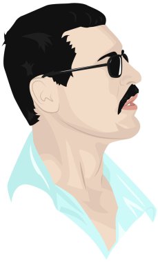 güneş gözlüklü bir adam profili