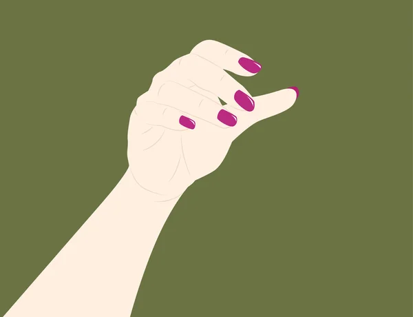 Vrouwelijke hand — Stockvector