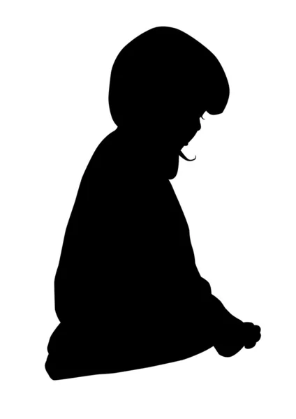 Silhouette of the girl — Stock Photo, Image