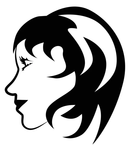 Retrato de una niña — Vector de stock