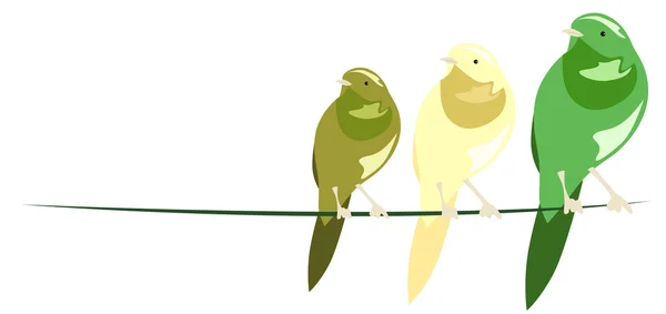 Tres pájaros — Archivo Imágenes Vectoriales