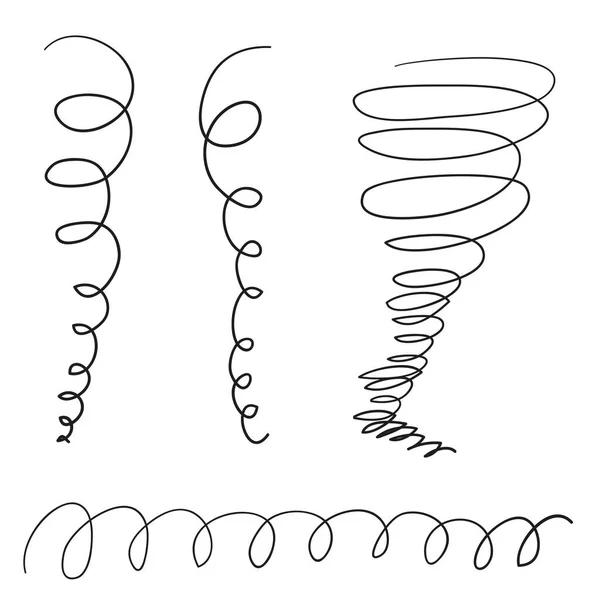Set Hand Drawn Doodles Design Elements Vector Illustration — Stockový vektor