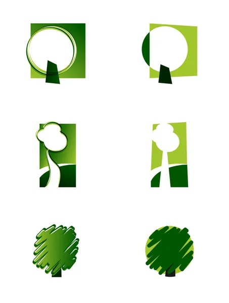 Iconos de árboles — Vector de stock