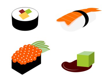 Sushi set simgeleri