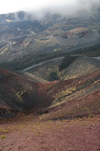 Vulkanen etna med kratrar — Stockfoto