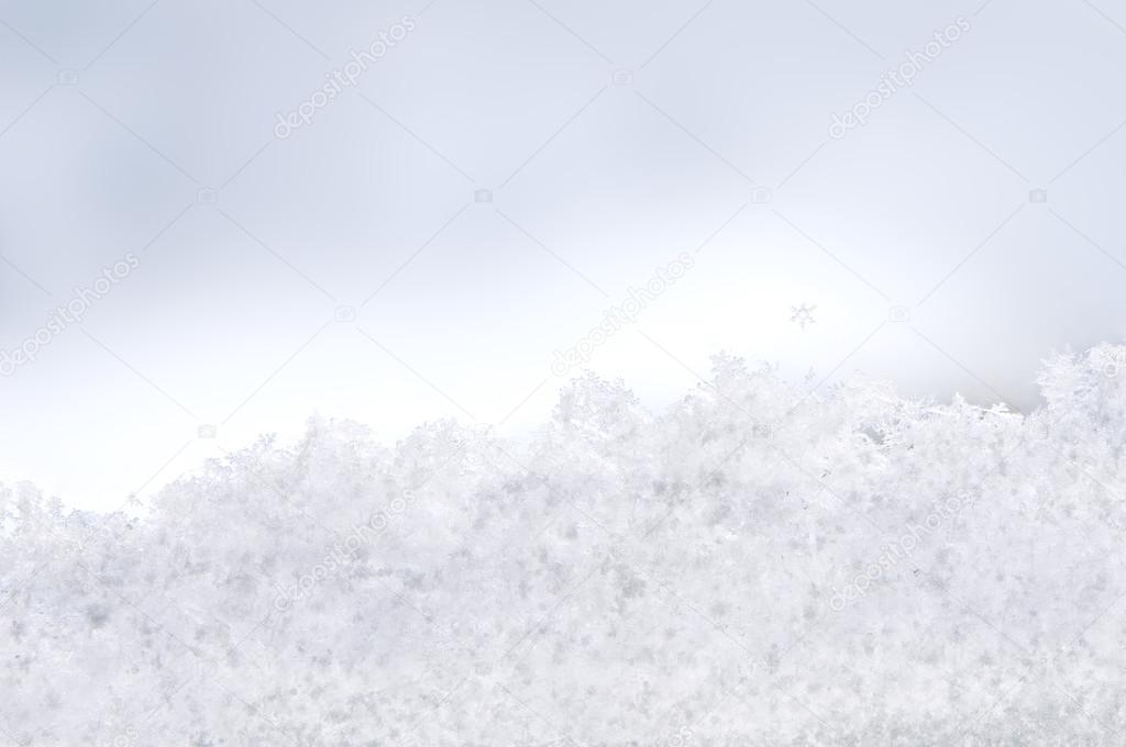 A window covered with snowflakes