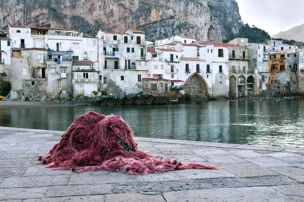 Старе рибальське містечко Cefalu — стокове фото