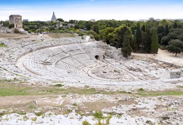 Amfitheater - syracuse Sicilië — Stockfoto