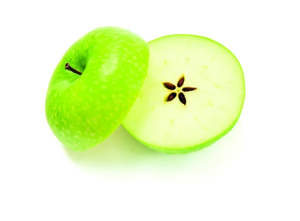 Manzana a la mitad — Foto de Stock
