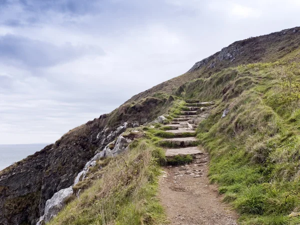 Steintreppen an der Küste, Irland — Stockfoto