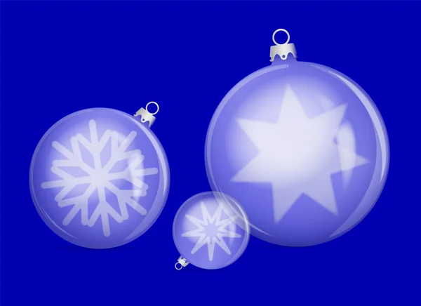 蓝色圣诞节装饰品 — — 矢量 — 图库矢量图片