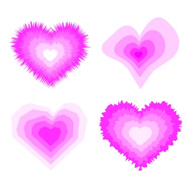 pembe bükülmüş kalp