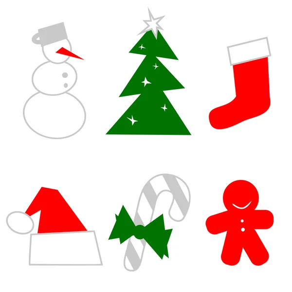 Xmas pictogram en ontwerpelementen — Stockfoto