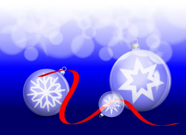 Blue christmas ornaments — Stock Photo, Image