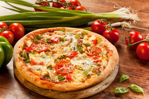 Vegetarische pizza Rechtenvrije Stockfoto's