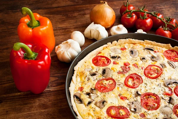 Vegetarian Quiche — Stock Photo, Image