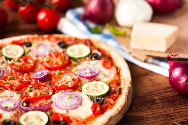 Grøntsagspizza - Stock-foto