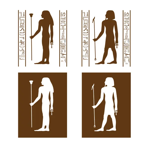 Egito símbolos banheiro — Vetor de Stock