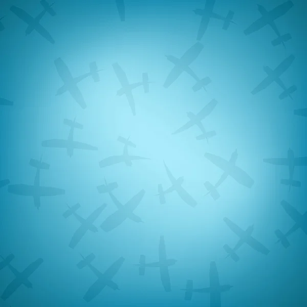 飛行機と青の背景 — ストックベクタ
