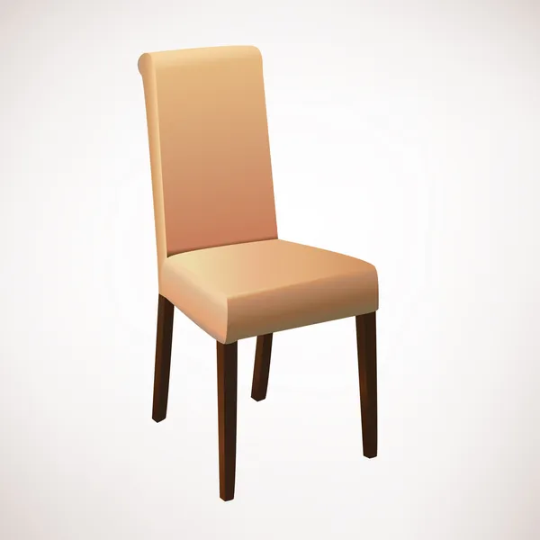 Világos barna étkező szék Stock Vektor