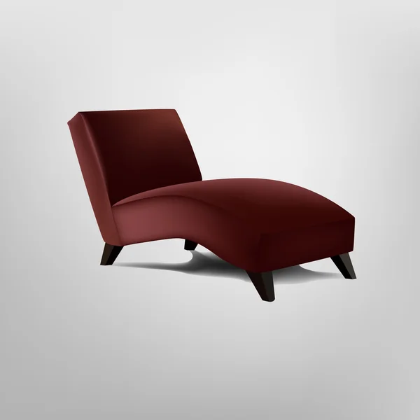 Red armchair — Stock Vector