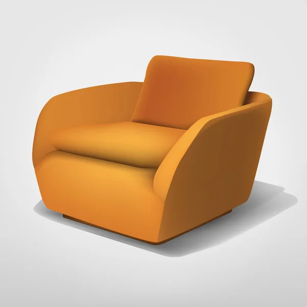 Orangefarbener Sessel — Stockvektor