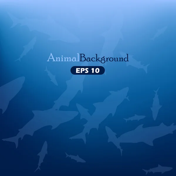 Ζώων φόντο με καρχαρίες — Διανυσματικό Αρχείο