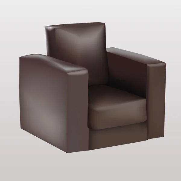 Fauteuil brun — Image vectorielle