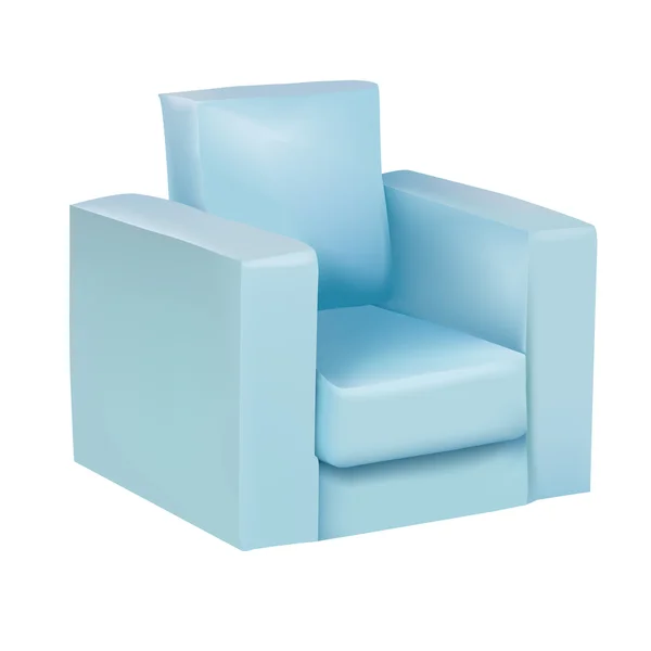 青い肘掛け椅子 — ストックベクタ