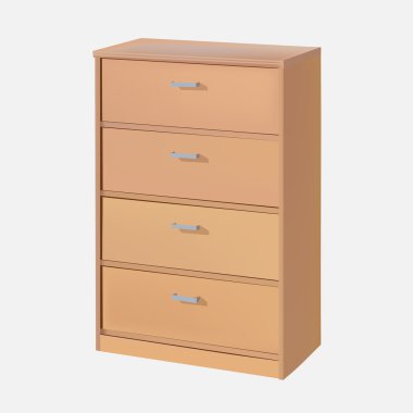 Light brown chest of drawers clipart