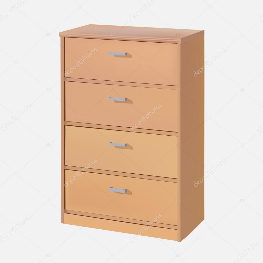 Light brown chest of drawers