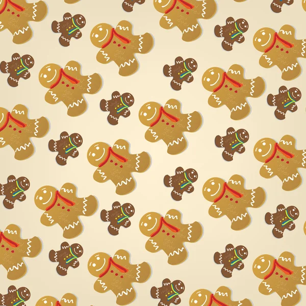 Gingerbread pattern — Stock Vector