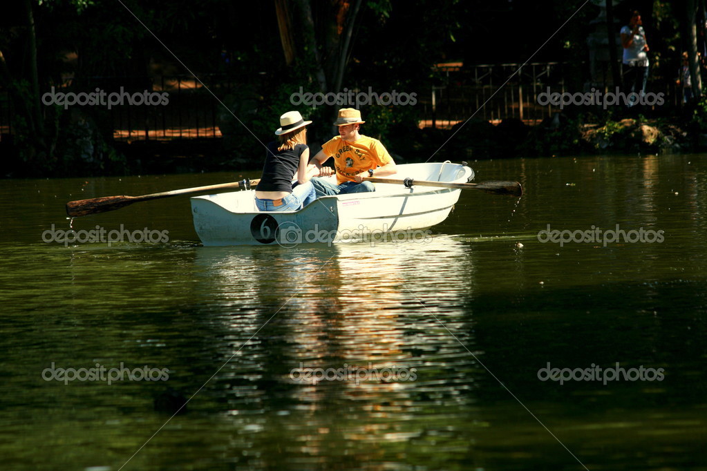 Boating in the lake Stock Editorial Photo © lindaar 12878436