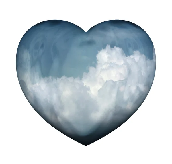 Gökyüzü kalp — Stok fotoğraf