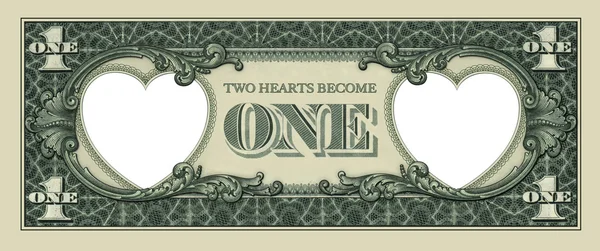 Dollar Hearts — Stock Photo, Image