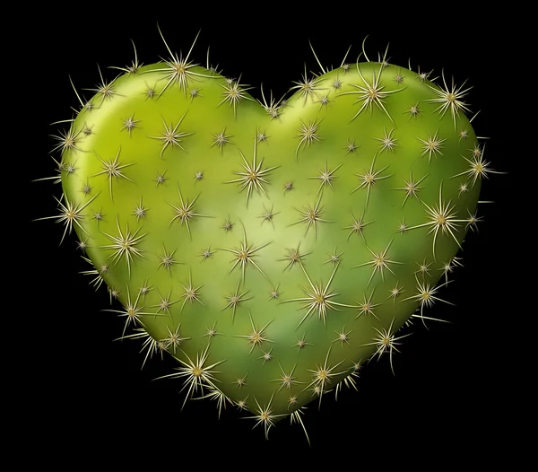 Cuore di cactus — Foto Stock
