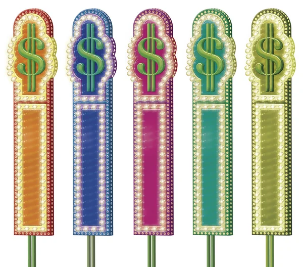 Signos de símbolo del dólar —  Fotos de Stock