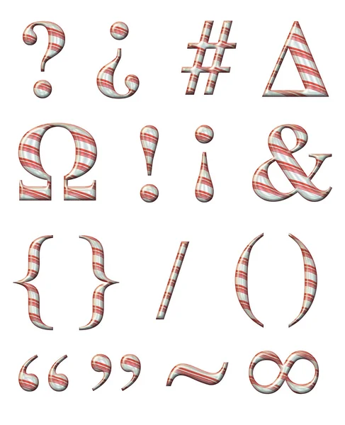 사탕있는 사탕수수 알파벳 — 스톡 사진