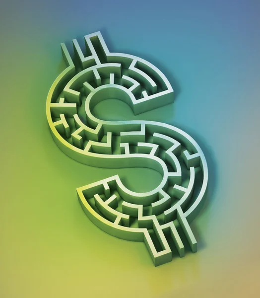 Dollar-Labyrinth — Stockfoto