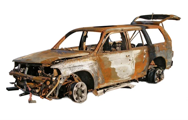 Araba yandı — Stok fotoğraf