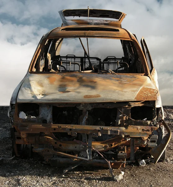 Burned Our Car — Stock Photo, Image